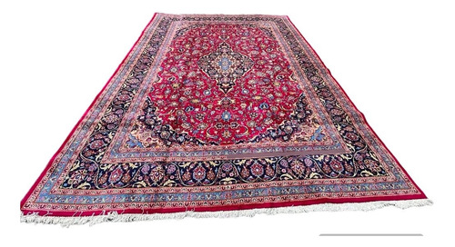 Alfombra Persa Kashan Original Hecha A Mano 4.00x3,00