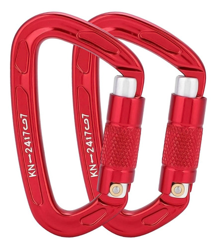 Gancho Escalada Seguro De Rosca, Mxtii-002, 2pzas, 24kn, For