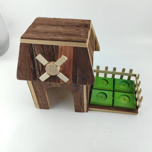 Wood Hamster Ocultação Dormindo Hamster Hamster Villa