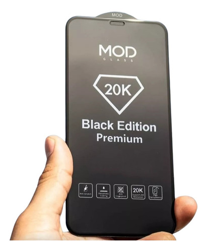 Mica De Vidrio Premium Black Edition 20k Para iPhone 15 Plus