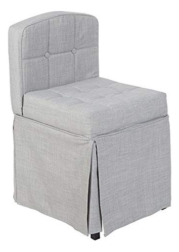 Cpfv1132b Vanity Chair, 19. 62 L X 16 W X 30 H In, Gray