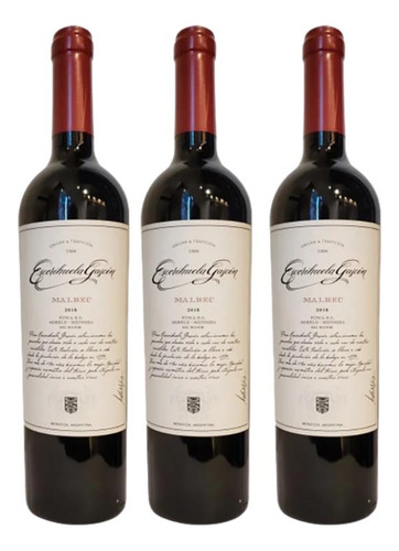 Vino Escorihuela Gascon Malbec 750ml X3 750ml