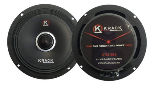 Par De Bocinas Open Show Krack Audio 6.5 Ktm-654 Color Negro