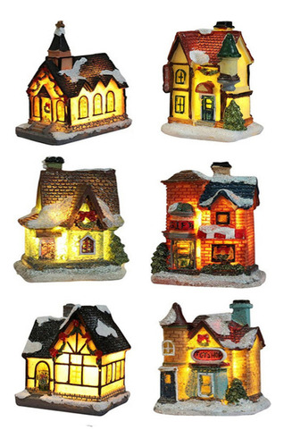 Kit De Decoración De Cabaña De Estilo Navideño En Miniatura