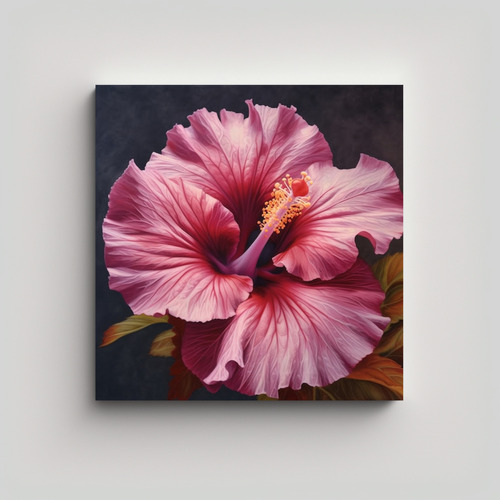 Cuadro Decorativo Hibiscus: Un Estallido De Arte Y Colores V