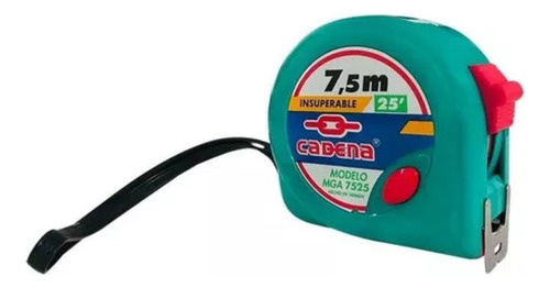 Flexometro Cadena 7.5 Metros 10 Piezas Mga-7525