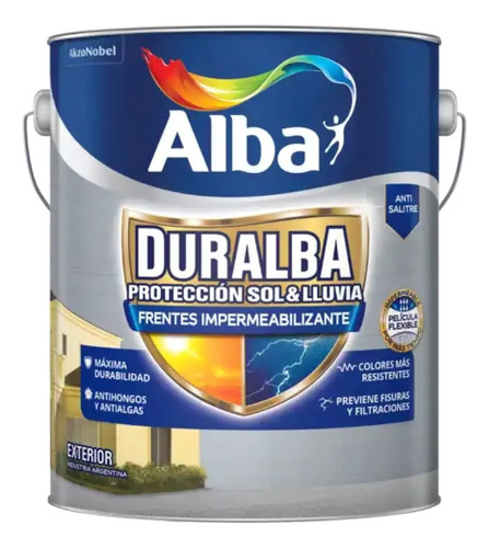 Duralba Frentes Impermeabilizante Gris Cemento 1 L