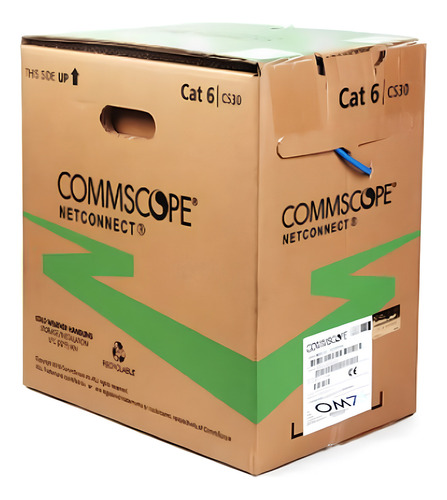 Caixa Cabo De Rede Cat6 Commscope Netconnect 305mt Azul