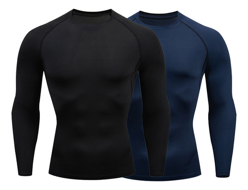 Playera Deportiva De Compresión De Licra Para Hombre 2 Pzs.