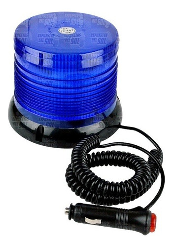 Baliza Led Azul Con Iman 12/24v 16b/12.5a/13d Cm