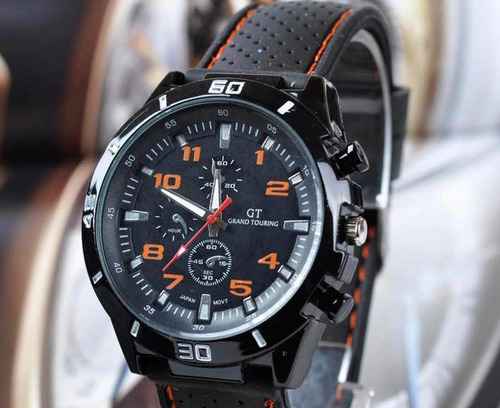 Relógio Esportivo Serie Luxo Importado + Chaveiro De Brinde