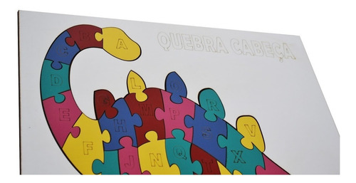 Quebra Cabeça Dinossauro Alfabeto Mdf