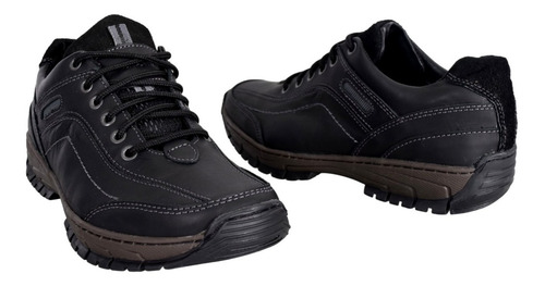 Imagen 4 de 9 de Zapato Hombre Trekking De Cuero Zurich 2058 Goma Caucho