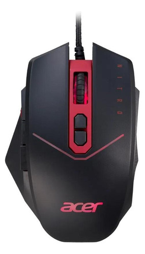 Mouse Gamer Acer Nitro Led Vermelho 4200 Dpi Nw120