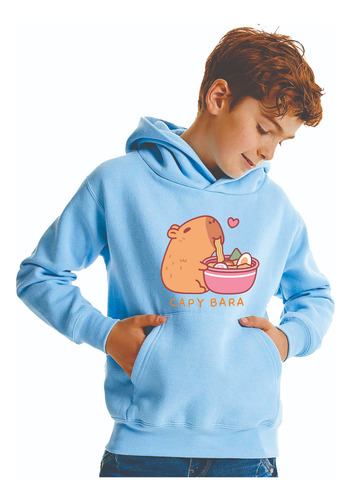 Sudadera Capibara Niños Hoodie Diseños Kawaii