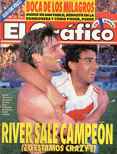 Revista El Grafico 3884 Marzo 1994 River A Un Paso Campeonat