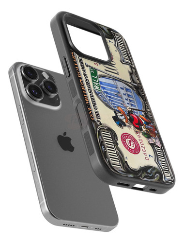 Funda Dolar Billete Tio Rico Mc Pato Wall Street Dinero Negro Iphone 16 Pro