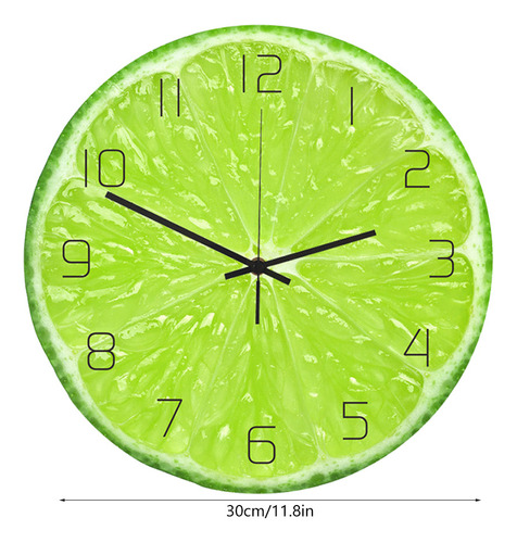 Reloj De Pared, Bonito Y Elegante, Con Estampado De Frutas D