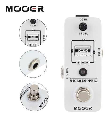 Pedal Para Guitarra Micro Looper Mlp1 Mooer