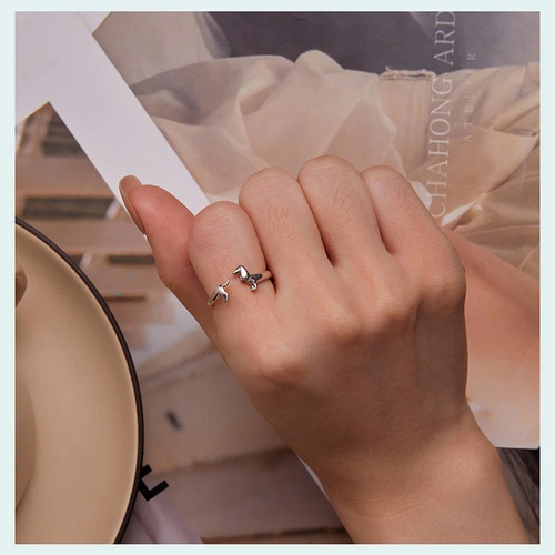 Anillo Ajustable Perro Salchicha Dachshund En Plata 925