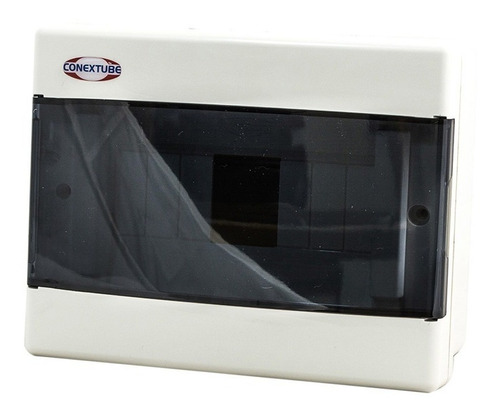 Caja Exterior 8 Modulos Ip40 Con Tapa Fume Luxury Conextube 