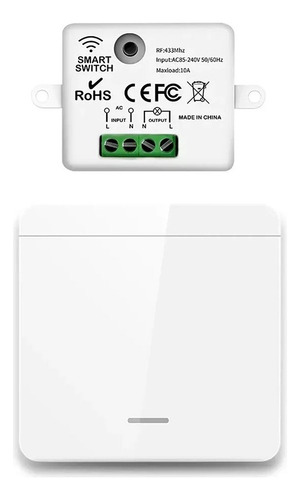 Modulo Rf433 + Interruptor 1 Tecla Sem Fio Controle Remoto
