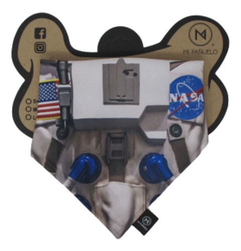 Pañuelo Doble Para Mascota Astronaut Y Nasa