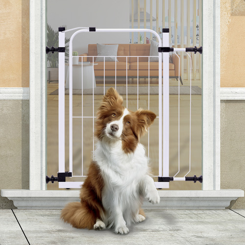 Pet Útil Grade Portão Proteção Pet Cachorro 69 A 84 Cm Criança Cães Cor Branco