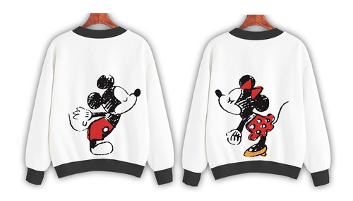 Sudaderas Para Parejas - Mickey Y Minnie Mouse A Crayón