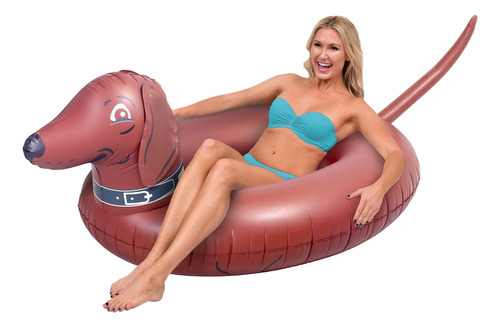 Balsa Inflable Gofloats Wiener Dog Party Tube, Float In Styl