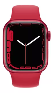 Apple Watch Series 7 Gps 41mm Red Aluminio Red Sport Band