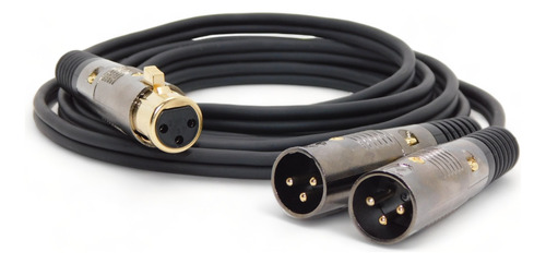  Cables Adaptador Canon Xlr Hembra  A Dos Machos Balanceado