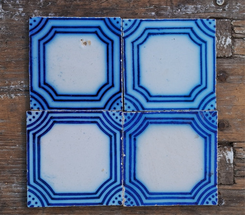 Antiguo Azulejo Mayolica Pas De Calais Desvres Decoración 
