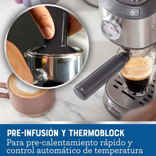 Cafetera De Espresso Oster Compacta Bvstem7200 Accesorios