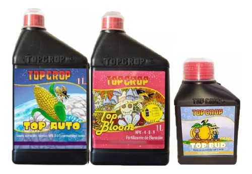 Top Crop Top Auto Y Top Bloom 1lts + Top Bud 250ml Floracion