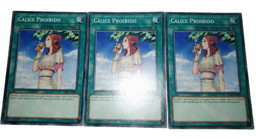 Yugioh - 3x Forbidden Chalice Comum Em Português