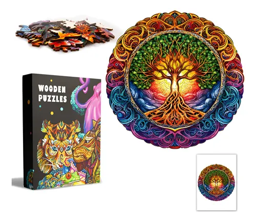 Rompecabezas De Madera Mandala Árbol De La Vida-1 | MercadoLibre
