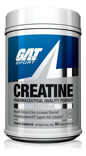 Creatina 300gr Gat Sport 60 Porciones Sin Sabor