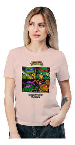 Polera Mujer Tortugas Ninja Select Player Algodón Wiwi