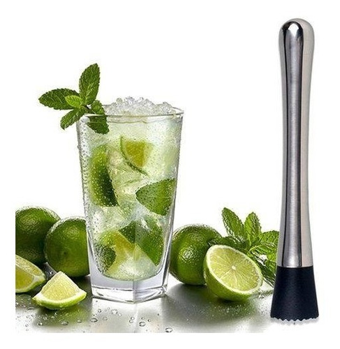 Imagem 3 de 9 de Coqueteleira Inox 500ml + Socador/espremedor/dosador/colher