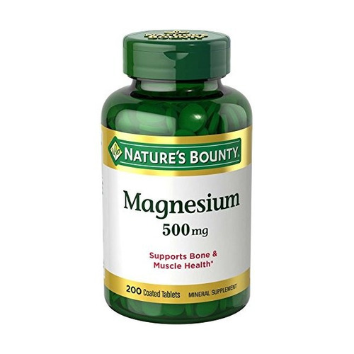 De La Naturaleza Bounty Magnesio 500 Mg, Comprimidos De 200