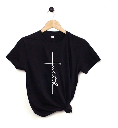 Imagen 1 de 10 de Blusa Playera Camiseta Dama Faith Cruz Fé Colores Elite #509