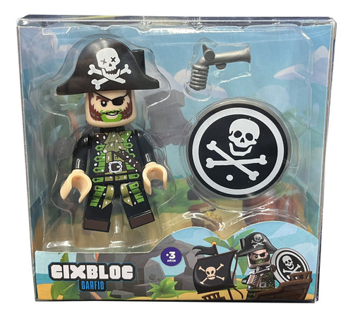 Muñeco Cixbloc Set Pirata Con Accesorios Ik0565 Loony Toys