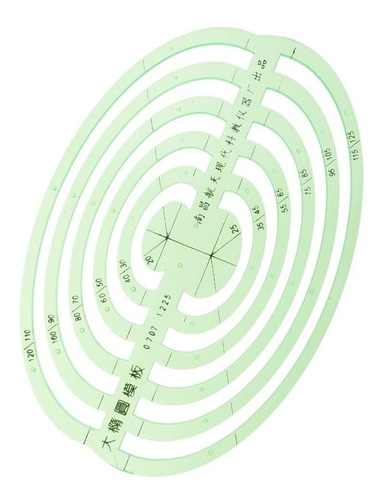 Baosity 1 Plantilla Dibujo Plastico Para Medir Regla Ovalada