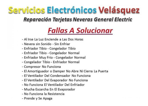 Tarjeta Nevera General Electric Y Te La Reparamos En 1 Dia
