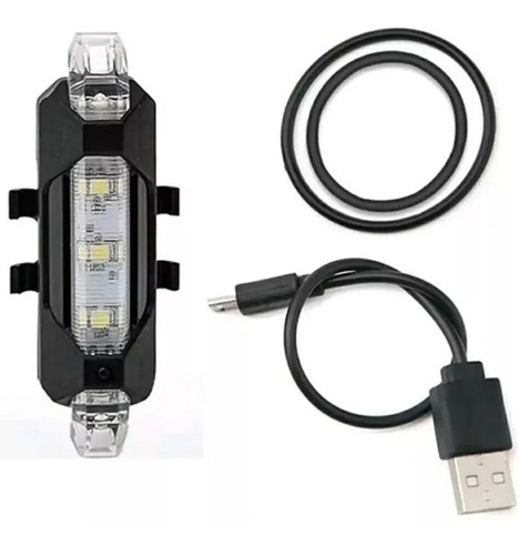 Imagen 3 de 10 de Luces Para Bicicleta Led Recargable Usb Delantera Pack X 10u
