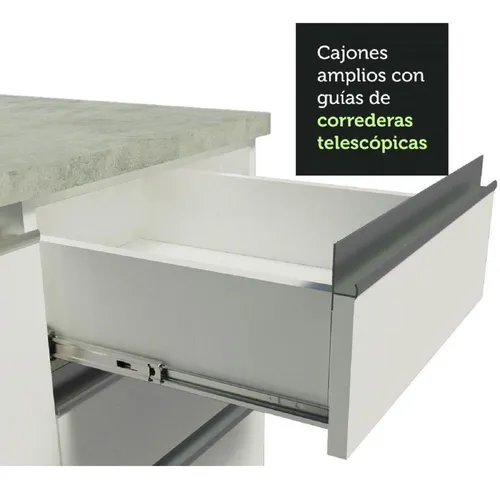Cocina Integral Madesa Glamy Sin Mesón De Acero Con 120 Cm