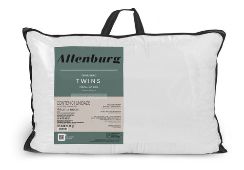Travesseiro Altenburg Twins Percal 180 Fios Cor Branco