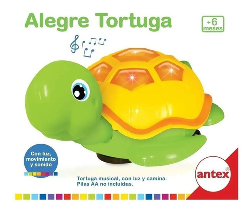 Bebe Alegre Tortuga Luz Movimiento Sonido Antex Casa Valente