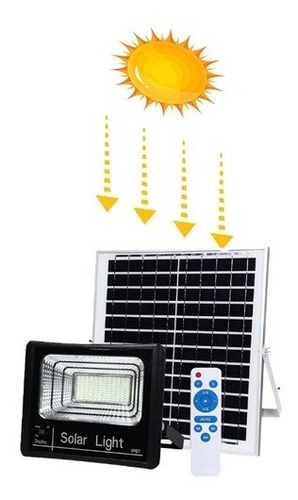 Lampara Solar Led 25 W C Sensor Patio Jardin Calles Exterior